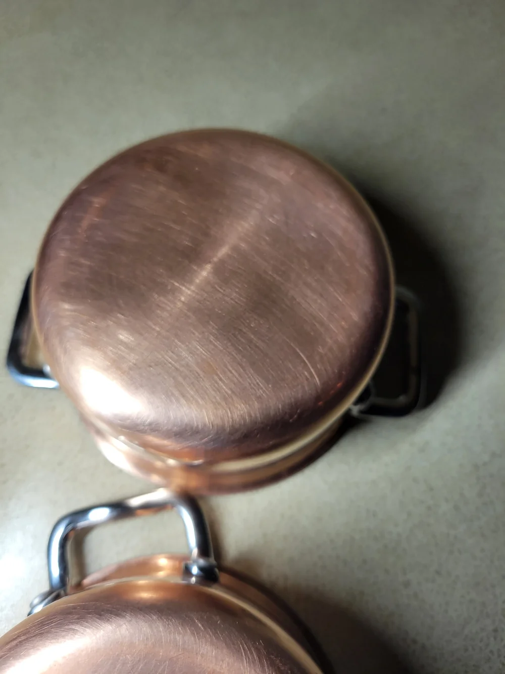 Unmarked 4inch Mini Copper Cocotte Pots-Set Of Two